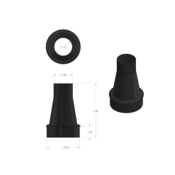 ABS Funnel Reducer Fitting for Dust Extraction System 4" x 2-1/4"