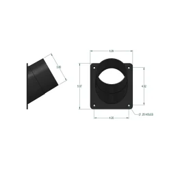 ABS Universal Dust Collection Port 4" Diameter