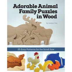 Adorable Animal Family Puzzles in Wood