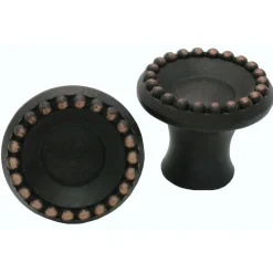 Beaded Elegance Knob, Rust Copper