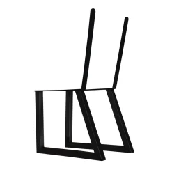 Bench Legs with Back Rest Black Pair