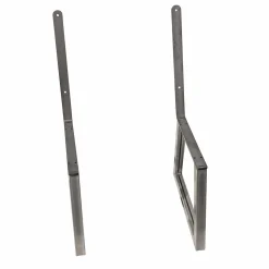 Bench Legs with Back Rest Raw Steel Pair