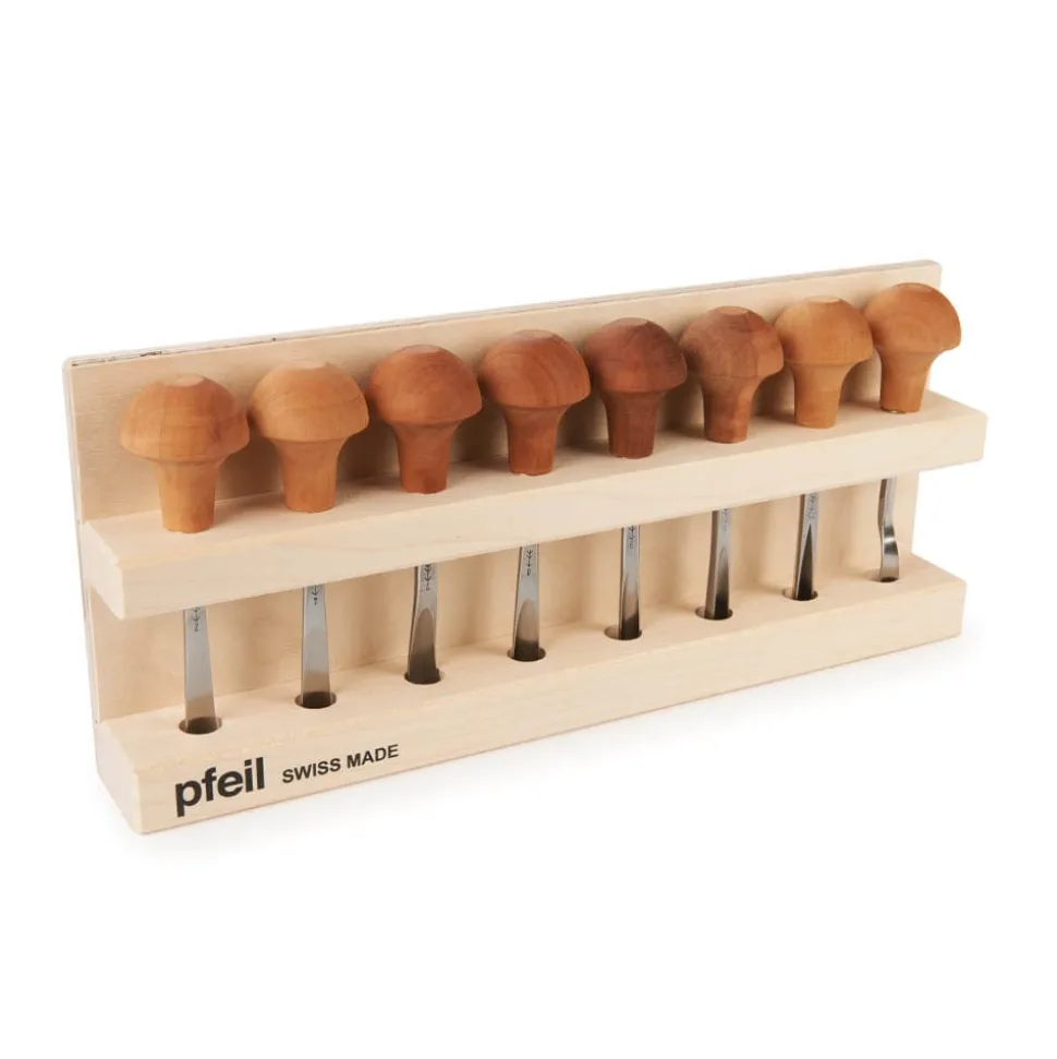 Carving Tool Palm Handled Set B 8 piece