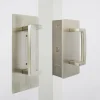 Cavity Sliders CL400 ADA Magnetic Latch Pocket Door Handle Satin Nickel Fits 1-3/8" Door