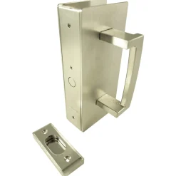 Cavity Sliders CL400 ADA Magnetic Latch Pocket Door Handle Satin Nickel Fits 1-3/8" Door