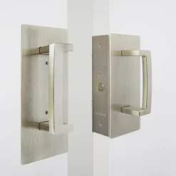 Cavity Sliders CL400 ADA Magnetic Bi-Parting Pocket Door Handle for 1-3/4" Door Satin Chrome Magnetic Latching
