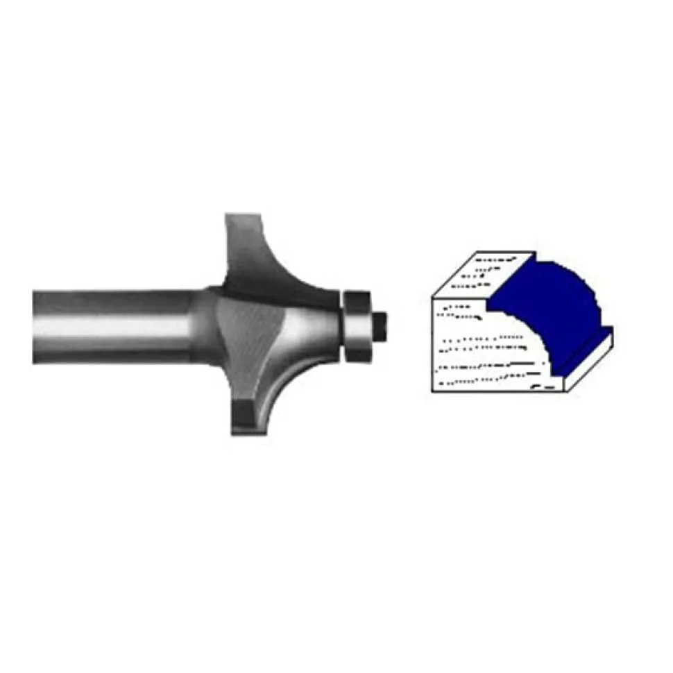 2100C Beading Router Bit 1/4" SH 1/8" R X 3/4" D X 1/2" CL