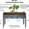 CedarCraft Self-Watering Elevated Planter (21" x 47" x 32"H) Brown