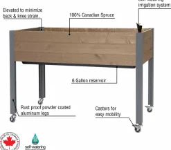CedarCraft Self-Watering Elevated Planter (21