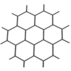 .5" Chicken Wire Decorative Grille Flat Black, 34" W x 24" L Sheet