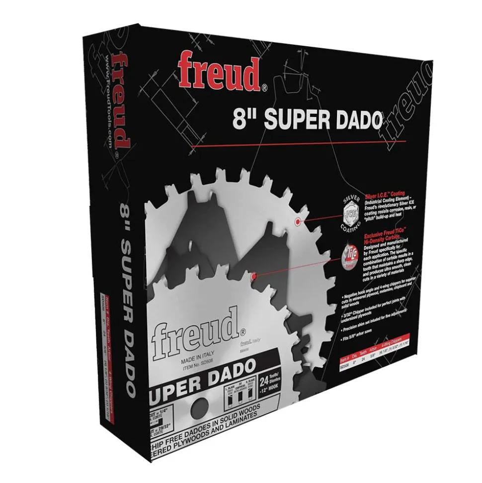 Circular Saw Super Dado Saw Blade Set 8" x 5/8" Bore