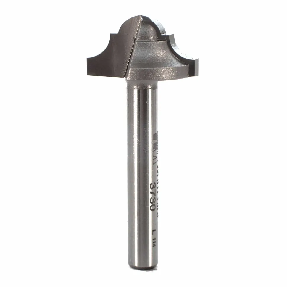 3730 Classical Round Bottom Router Bit 1/4" SH 3/16" R 7/8" D X 1/2" CL X 2" OL