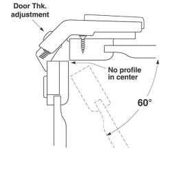Clip Top Bi-Fold Hinges Inside Corner 60 Degree 1 Pair