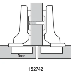 Clip Top Hinges Frameless for Cabinets Partial Overlay 110 Degree with BLUMOTION 1 Pair