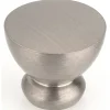 Contemporary Knob, 1-1/32" D, Brushed Nickel