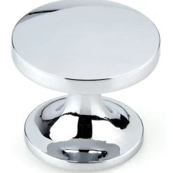 Contemporary Knob, 1-23/32" D, Chrome