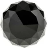 Contemporary Knob, 1-9/16" D, Chrome, Black