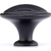 Contemporary Knob, 1-3/16" D, Matte Black