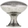 Contemporary Knob, 1-9/16" D, Pewter