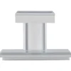 Contemporary Knob, 1-25/32" x 1-25/32", Transparent, Mirror Effect