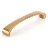 Contemporary Pull Aurum Brushed Gold 5-1/16" Center-to-Center 13/16" W x 5-5/8" L