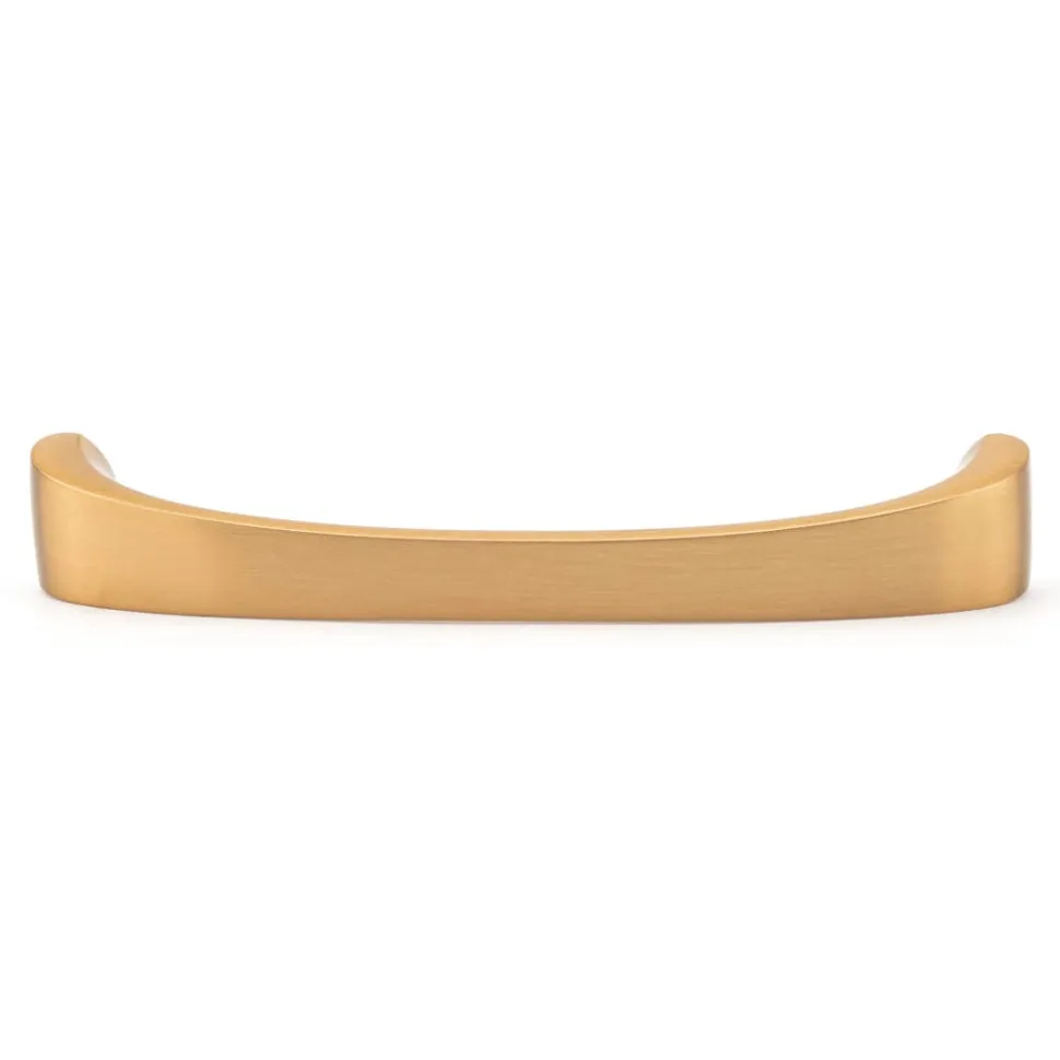 Contemporary Pull Aurum Brushed Gold 5-1/16" Center-to-Center 13/16" W x 5-5/8" L