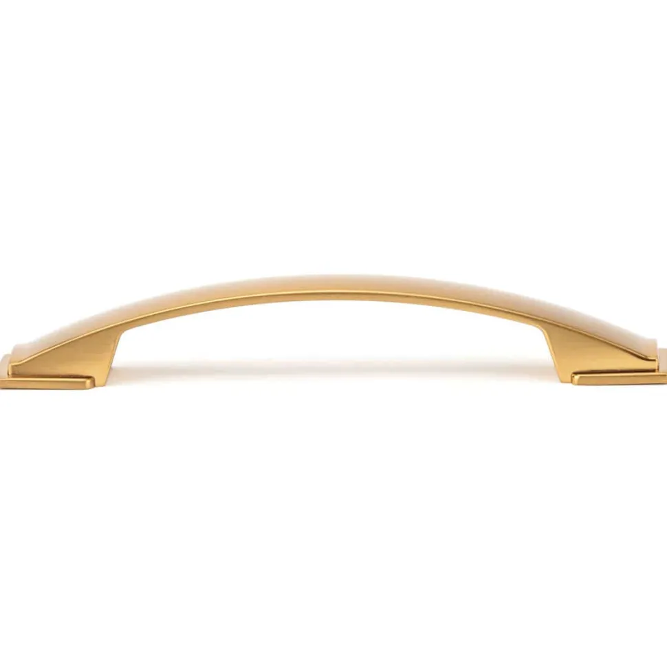 Contemporary Pull Aurum Brushed Gold 5-1/16" Center-to-Center 31/32" W x 6-1/2" L