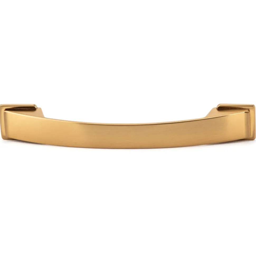 Contemporary Pull Aurum Brushed Gold 5-1/16" Center-to-Center 31/32" W x 6-1/2" L
