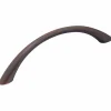 Contemporary Pull 3-3/4" Center-to-Center 1-3/32" W x 4-1/2" L Brushed Oil-Rubbed Bronze