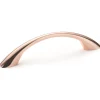 Contemporary Pull 3-3/4" Center-to-Center 9/16" W x 5-3/16" L Polished Copper