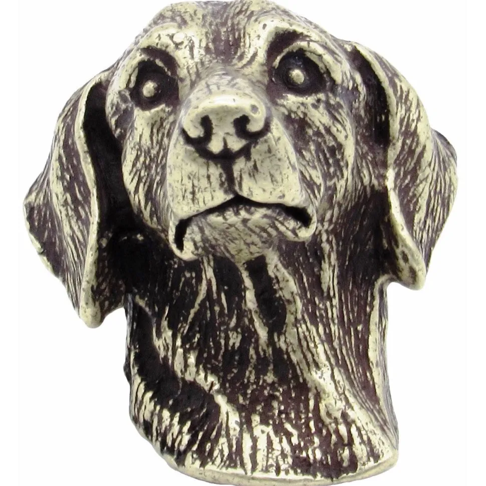 Dachshund Knob Brass Oxide