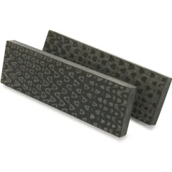 3D Micarta Knife Scales 3/8" x 2" x 5" Black and Gray Quail Feather Pair