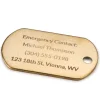 Dog Tag Engraving Blank Brass 4 Piece