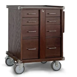 5-Drawer Large Roller Cabinet Dark Oak