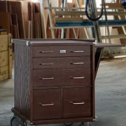 5-Drawer Large Roller Cabinet Dark Oak