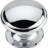 Durham Knob, 1-1/4" Dia., Polished Chrome