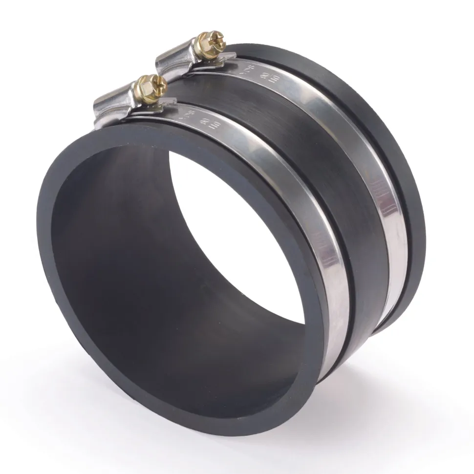 Dust Control Flex Cuff w/ Hose Clamps 4"