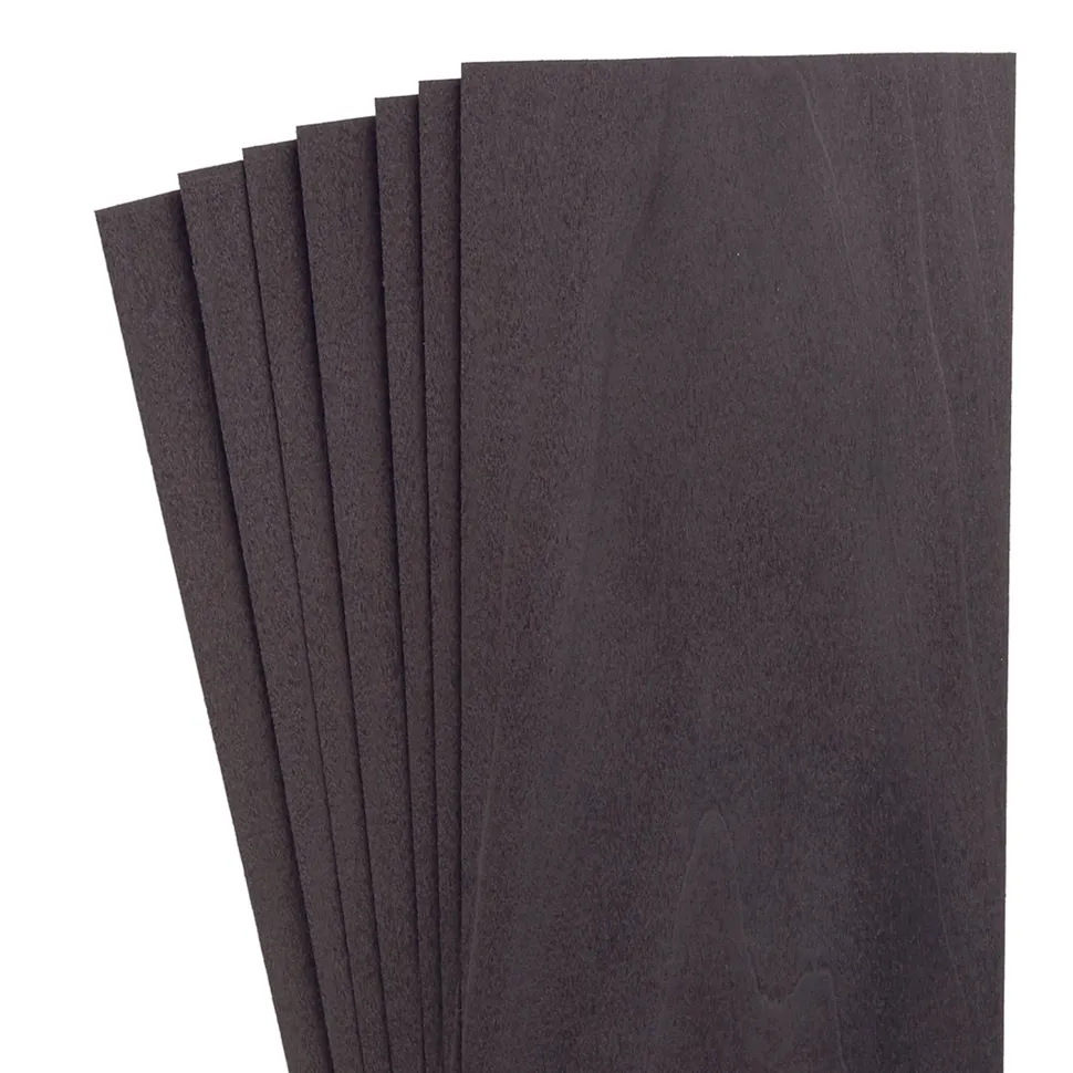 Dyed Wood Veneer Pack 4-1/2" to 7-1/2" Width Black 6 Square Feet