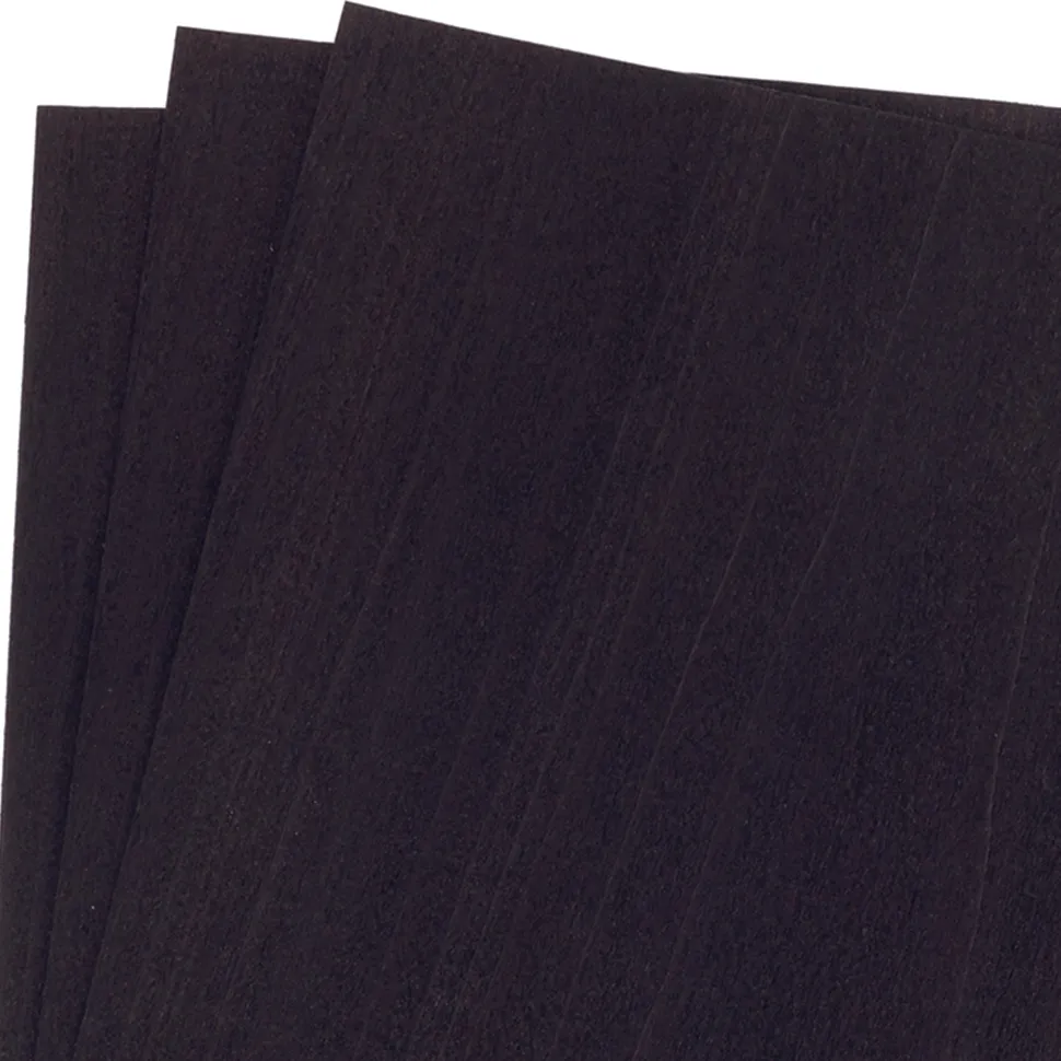Dyed Wood Veneer Pack 12" x 12" Black 3 Piece