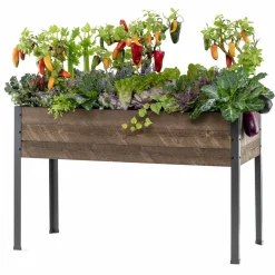 Elevated Planter 21" X 47" X 30"H Brown