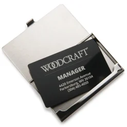 Engravable Metal Business Card Holders Aluminum 2 Piece