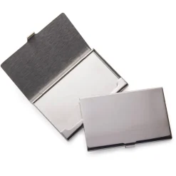 Engravable Metal Business Card Holders Aluminum 2 Piece