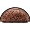 Engraved Flower Cup Pull, Copper Oxide