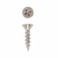 European Hinge Screws #6 x 5/8" Flat Head Phillips Drive Nickel Plated 100 Piece
