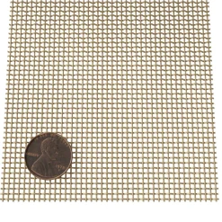 Fine Wire Mesh for Decorative Wire Grilles 20" L x 48" W, Satin Brass