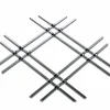 1" Flat Double Diamond Decorative Grille Satin Nickel, 36" W x 48" L Sheet