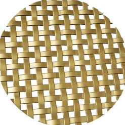 .1875" Flat Square Decorative Grille Satin Brass, 36" W x 24" L Sheet