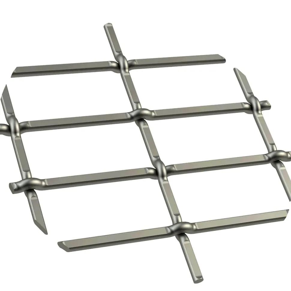 1" Flat Straight Weave Decorative Grille Antique Pewter, 36" W x 24" L Sheet