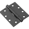 Full Mortise Ball Bearing Butt HingeRemovable Pin 4-1/2" (114 mm) Black 3 Pack