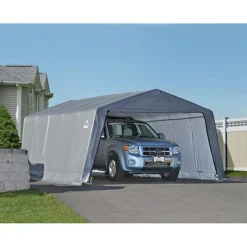Garage-in-a-Box 12' x 20' x 8', Peak Style, Gray